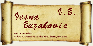 Vesna Buzaković vizit kartica